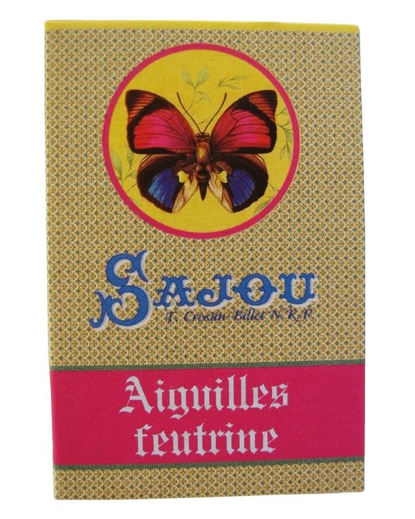 Nadel-Heftchen "Schmetterling" für Filz von SAJOU