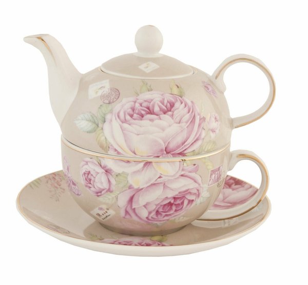 Tea-for-One "Rose beige" von CLAYRE & EEF