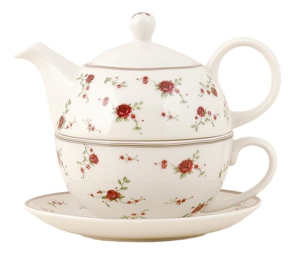 Tea-For-One Kännchen "La petite Rose" von CLAYRE & EEF