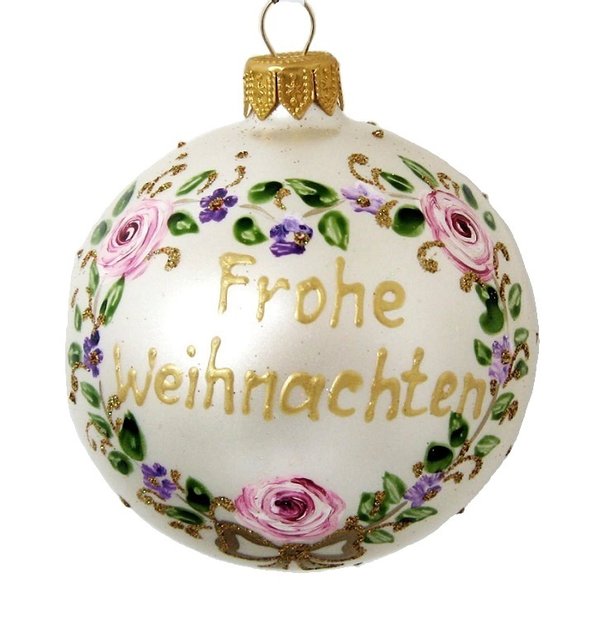 Christbaumkugel "Fröhliche Weihnachten" von MEANDER
