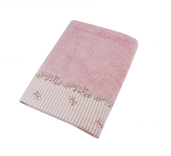 Baumwollhandtuch "Vintage" rosa 70×140 cm von ISABELLE ROSE